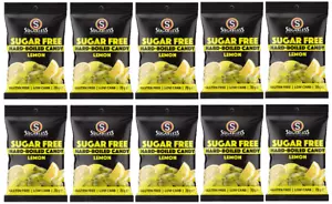 901876 10X 70G SUGARLESS CONFECTIONERY SUGAR FREE HARD BOILED LEMON CANDY BAG - Bild 1 von 2