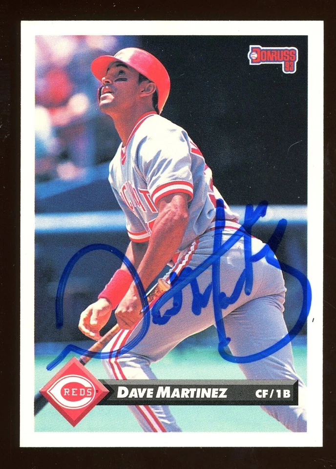 1992 Donruss DAVE MARTINEZ Signed Card autograph AUTO REDS WHITE SOX EXPOS CUBS - Image 1 of 1
