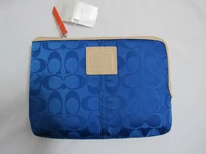 NWT COACH Weekend Blue Cobalt Nylon e-Reader Sleeve/Case/Bag *FREE SHIP* - Picture 1 of 5