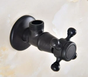 1 pieza grifo de latón frotado con aceite negro válvula de cierre angular 1/2" macho Qav349 - Imagen 1 de 7