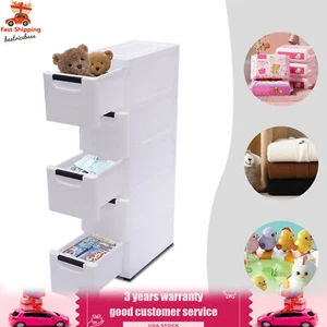 5-Tier Tall Narrow Storage Cabinet for Small Space Bathroom Kitchen Laundry - Picture 1 of 22