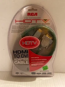 Adaptador de cable de audio y video digital HDTV de alto rendimiento RCA de 6 pies HDMI a DVI  - Imagen 1 de 4