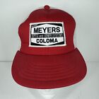 VTG Meyers Septic Trucker Hat Cardinal Cap & Jacket Co. Red Mesh Foam Patch