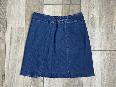 Talbots Jean Skirt Womens Size 12 Adjustable Waist Blue Denim 20” Length - Image 1 of 4