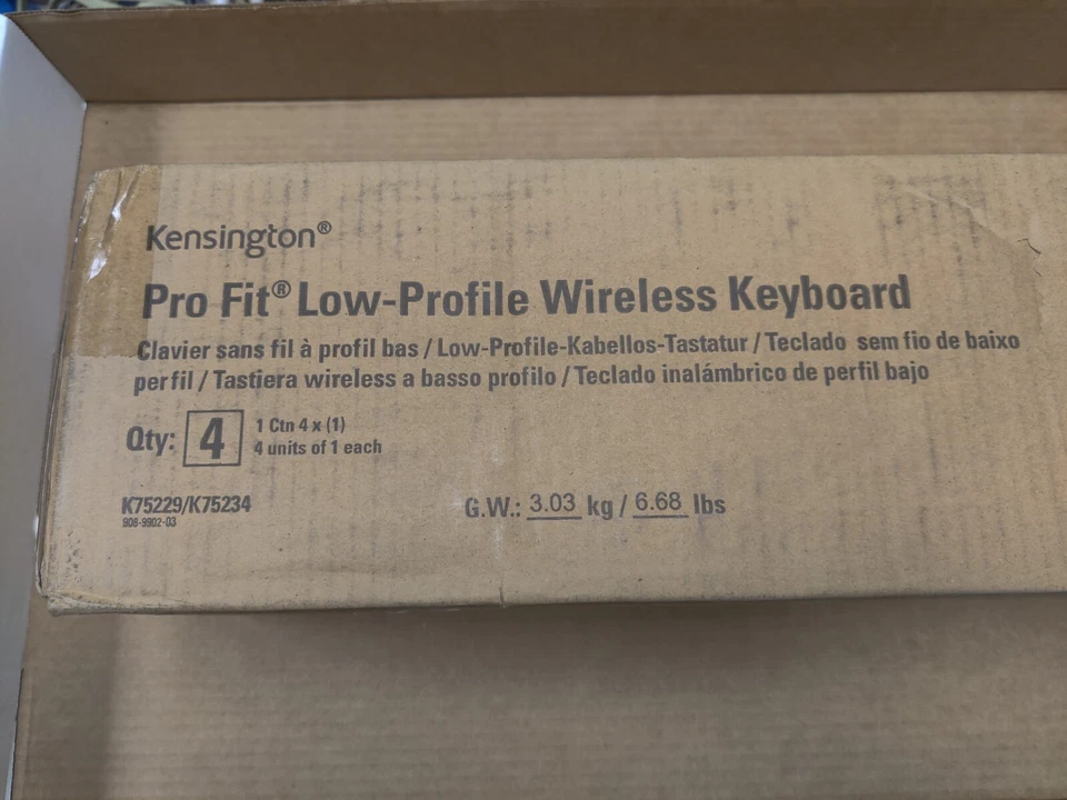*NEW* 4x Quantity Kensington Pro Fit Low-Profile Wireless Keyboard FREE SHIPPING - Image 1 of 2