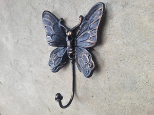 Butterfly organization hook, Iron Towel holder, Bathroom nature girls decor bath - Picture 1 of 5