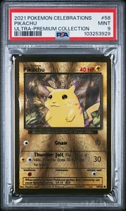 PSA 9 2021 POKEMON CELEBRATIONS ULTRA-PREMIUM COLLECTION 58 PIKACHU - Picture 1 of 2