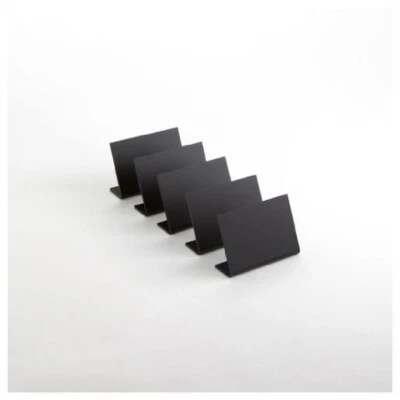 Metal Chalkboard Easels 6pc and tags with rope hanger black 6pc NEW - Image 1 of 3