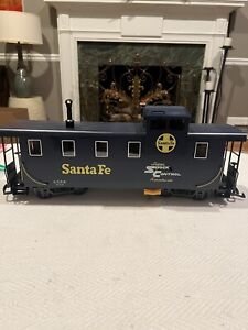 LGB 43710 G Scale Blue Queen Mary Series Santa Fe Caboose - Beauty  👀 🚂