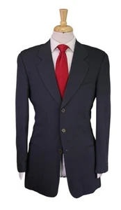 Giorgio Armani Vintage 90's Gray Knit Woven 3-Btn Wool Relaxed Fit Suit 36R - Picture 1 of 10