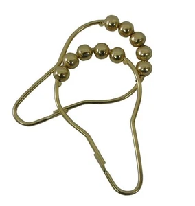  Pack 12 Shower Curtain Rail Hooks GOLD  - Picture 1 of 1