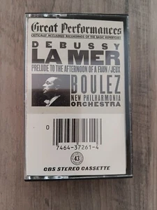 Music Cassette - Boulez w New Philharmonia Orchestra ~ Debussy ~ CBS Records VG - Picture 1 of 6