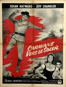 Cartel francés 24x32 Jeff Chandler Susan Hayward Trueno en el sol R Rouse 1959 - Imagen 1 de 1