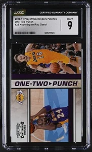 2010-11 Playoff Contenders Patches Kobe Bryant/Pau Gasol One-Two Punch CGC 9 - Picture 1 of 2