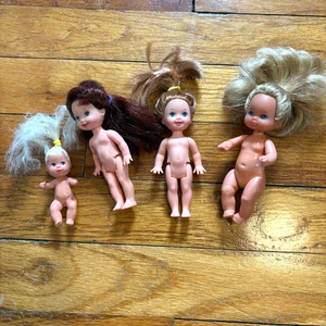 Lote de 4 Mattel Vintage Barbie Corazón Familia Niño Kelly Club Bebé Krissy - Imagen 1 de 10