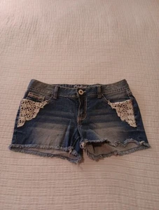 AMETHYST DENIM DAMEN ABGESCHNITTEN BLAU JEANSSHORTS SPITZE 5 TASCHEN GRÖSSE 11 - Bild 1 von 6
