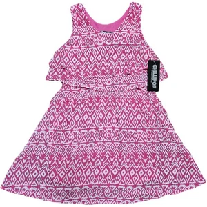 NWT Chillipop Girl's Pink Geometric Flowy Tank Dress Size 10/12 - Picture 1 of 5