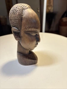 Wood Hand Carved African Figure 6” Figurine Sculpture. - Picture 1 of 5