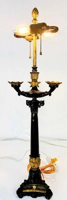 Abajur de mesa de bronze do século XIX - Imagem 1 de 4