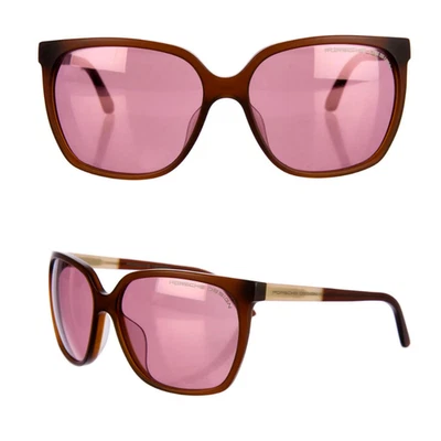 Очки солнцезащитные Porsche Design - P'8589-B ключевые коричневые/розовые зеркальные 60-15-135 - Изображение 1 из 4