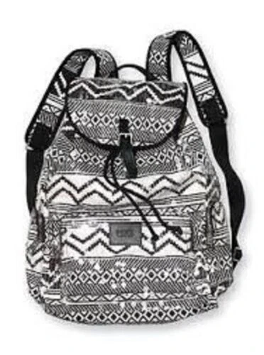 Victoria’s Secret PINK Bling Sequin Canvas Backpack School Travel Bag Tote RARE! - Image 1 of 1