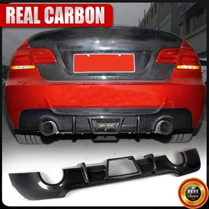 REAL CARBON Rear Bumper Diffuser Lip Spoiler For BMW E92 E93 335i M Sport 08-11 - Picture 1 of 17