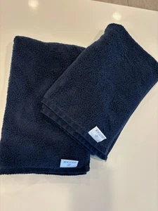 MATOUK Luxury Hand Towels Navy Blue Long Staple 100% Cotton - Picture 1 of 5