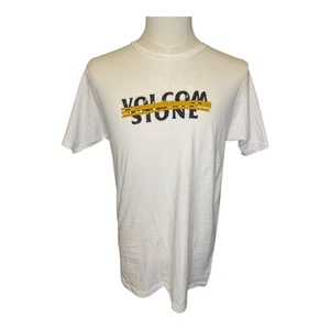 Volcom Stone Graphic T-Shirt Crew Neck Short Sleeve Casual White Medium NWT - Picture 1 of 5