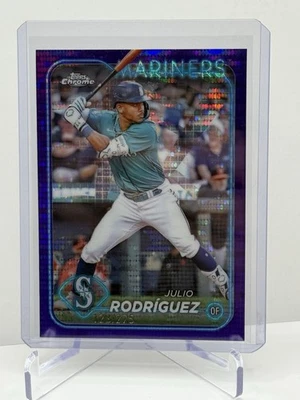 🔥Julio Rodriguez 2024 Topps Chrome Sonar Purple Refractor /275 - Mariners🔥 - Image 1 of 4