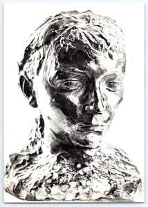 Cartolina d'epoca scultura in bronzo Auguste Rodin Camille Claudel 1884 - Foto 1 di 2
