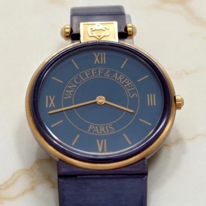 Reloj de cuarzo Van Cleef & Arpels La Collection No.22 oro marino para hombre de lujo JP - Imagen 1 de 4