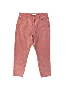 Jeans mamma Topshop rosa polvere velluto a coste gamba affusolata taglia 34 - Foto 1 di 7
