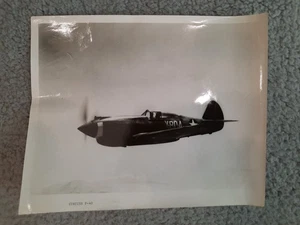 Curtiss P-40 8x10 Vintage Foto Photograph 1930er-1950er Ära Militär - Bild 1 von 6