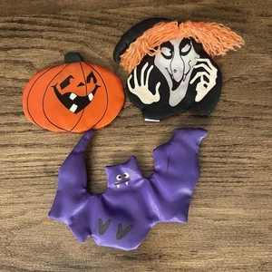 Avon Halloween Magnets Spooky Satin Witch, JACK-O-LANTERN, Bat Vintage 1980s - Picture 1 of 8