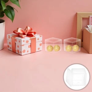  8 Stück Transparent Versiegelt Süßigkeiten Box Schokolade Behälter Acryl Quadratisch - Bild 1 von 12