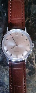 Vintage Timex Pearl Face braunes Lederband Selbstaufzug Automatik - Bild 1 von 6