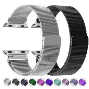 Bracelet Maille Acier Montre Apple Watch 40/41/42/44/45/49 Strap Wristband Loop - Imagen 1 de 23