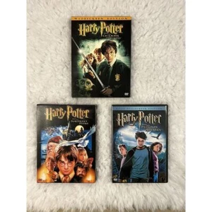 Harry Potter 1 2 3 DVD Lot Sorcerers Stone Chamber Secrets Prisoner Azkaban - Picture 1 of 6