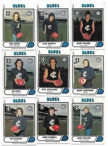 1976 Scanlens CARLTON Team Set (11 Cards) - Picture 1 of 4