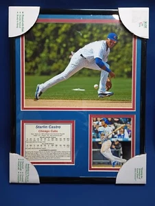 Starlin Castro Chicago Cubs 14x11 Framed Photographs and Stats - Picture 1 of 4