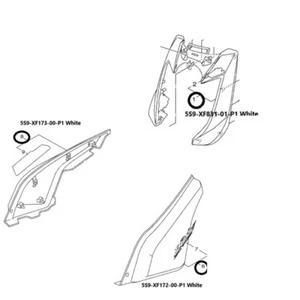 Yamaha Genuine Outer Fairing for Yamaha Zuma 125 2009-2015 White Color (3 Items) - Picture 1 of 1