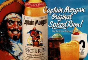 1986 Vintage Print Ad Captain Morgan Original Spiced Rum! For better drinks - Picture 1 of 2