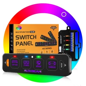 Sistema de relé de panel de interruptor delgado RGB AUXBEAM 4 velocidades para Polaris RZR XP 900 1000 - Imagen 1 de 12