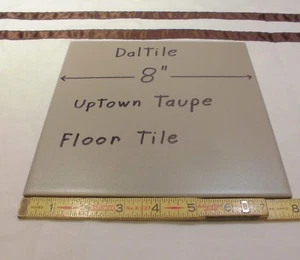 1 pc. *Gray - Taupe* Daltile Ceramic Floor Tile  8" X 8"   actual size 7-13/16" - Picture 1 of 11