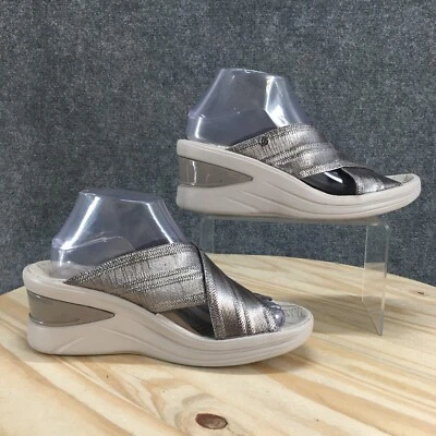 Sandalias Bzees para mujer 9,5 M Vista deslizables grises cómodas informales tacones de cuña Foto 1 de 4