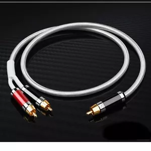 RCA Y Cable RCA Male to Dual RCA Male Audio Y Adapter Subwoofer Cable 1.6feet - Picture 1 of 1
