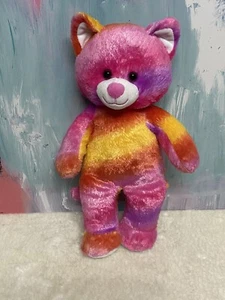 BUILD A BEAR. RAINBOW PINK CAT, SOFT PLUSH, BAB WORKSHOP. TALKS. - Picture 1 of 5
