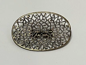 Vintage Large Shoe Fur Clips Buckles Brass Tone - Picture 1 of 4