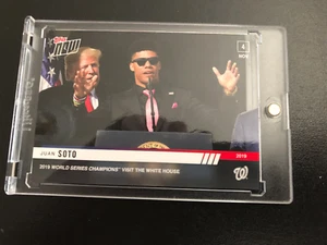 JUAN SOTO/DONALD TRUMP 2019 TOPPS NOW #OS-5 2019 WORLD SERIES VISIT WHITE HOUSE - Bild 1 von 6