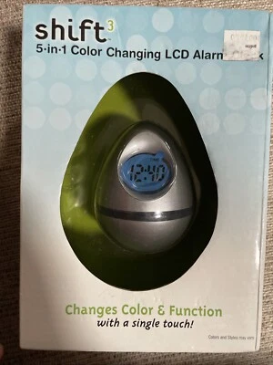 Shifts 5-in-1 Changes Color & Function LCD Alarm Clock New - Image 1 of 4
